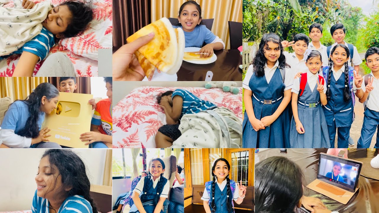 Ravile ezhunelkkan madi🤣 | day in my life | golden play button unboxing | minshasworld