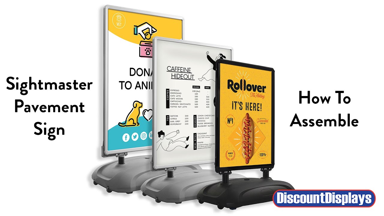 Sightmaster Pavement Sign   How To Assemble | Discount Displays