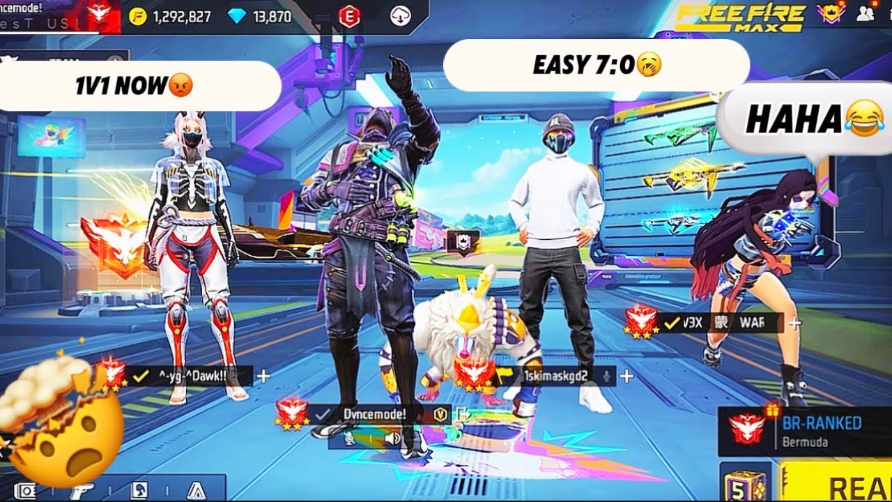 Игроки чата Trash Talking World вызвали меня на поединок 1 на 1🤯 Free Fire!