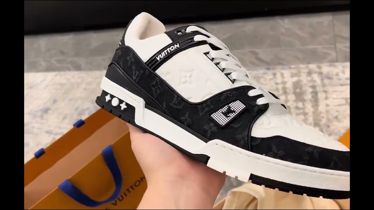 Louis Vuitton LV Trainer Monogram Denim Black