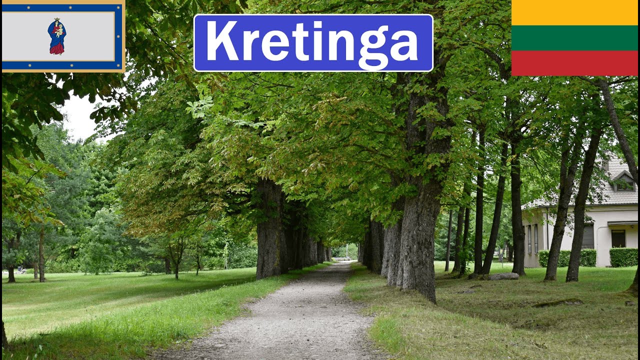 Lithuania, Kretinga walking on city park [4K]