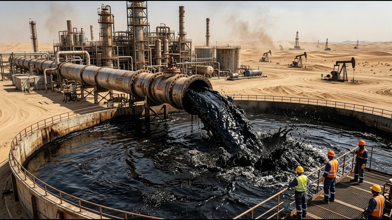 Как добываются и перерабатываются миллионы баррелей сырой нефти (брент) (полный процесс)