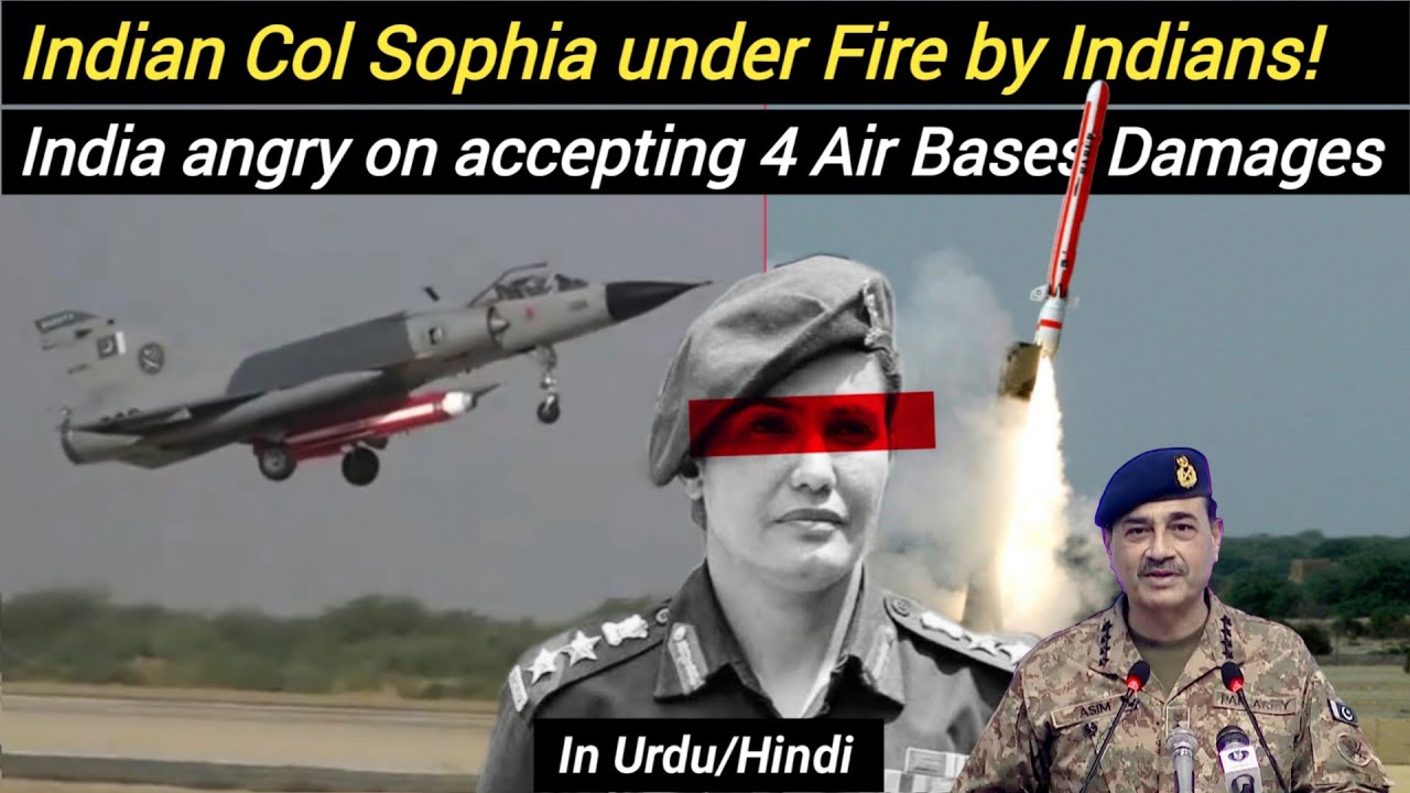 Indian Col Sophia under Fire! | India angry for accepting Damages at 4 Air Bases!