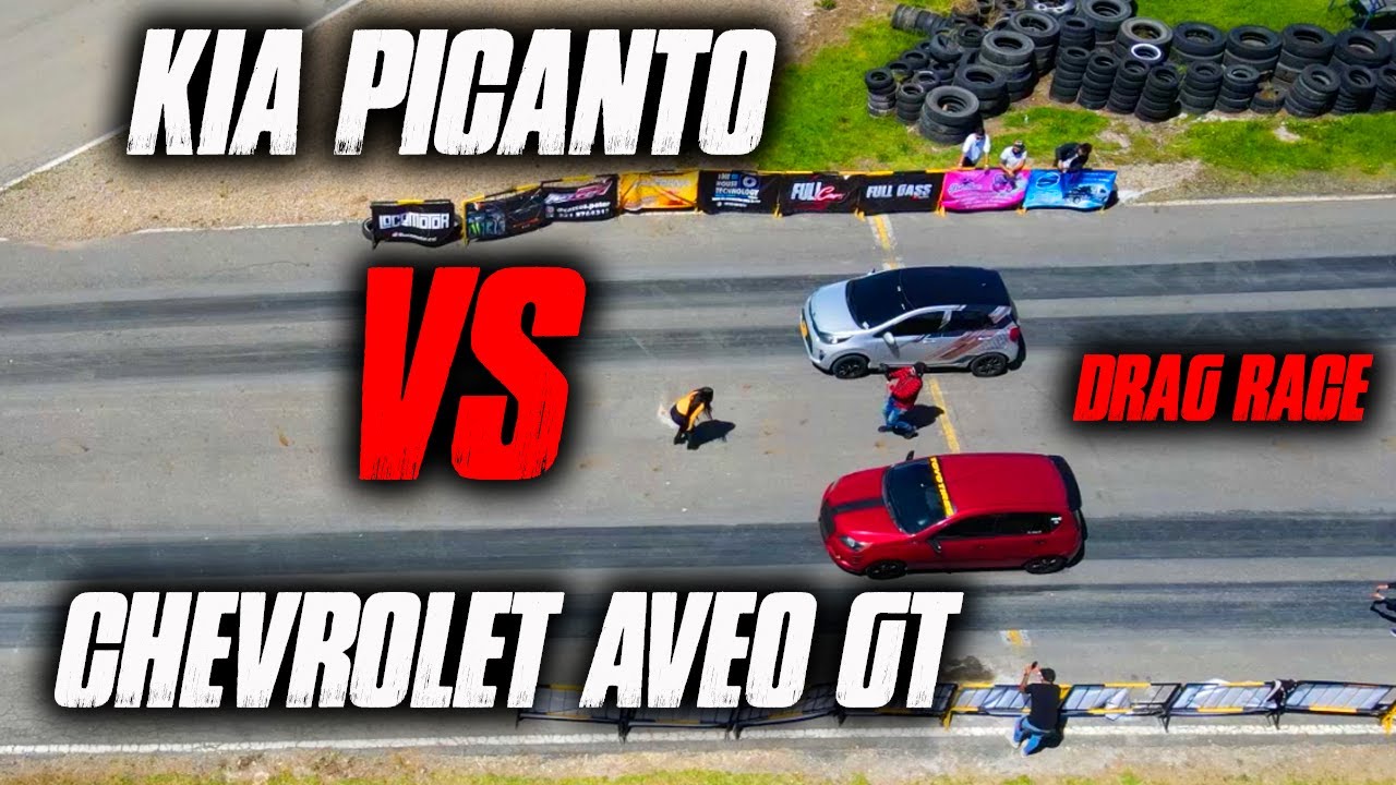 Aveo gt VS Picanto 1/4 de Milla Drag Race