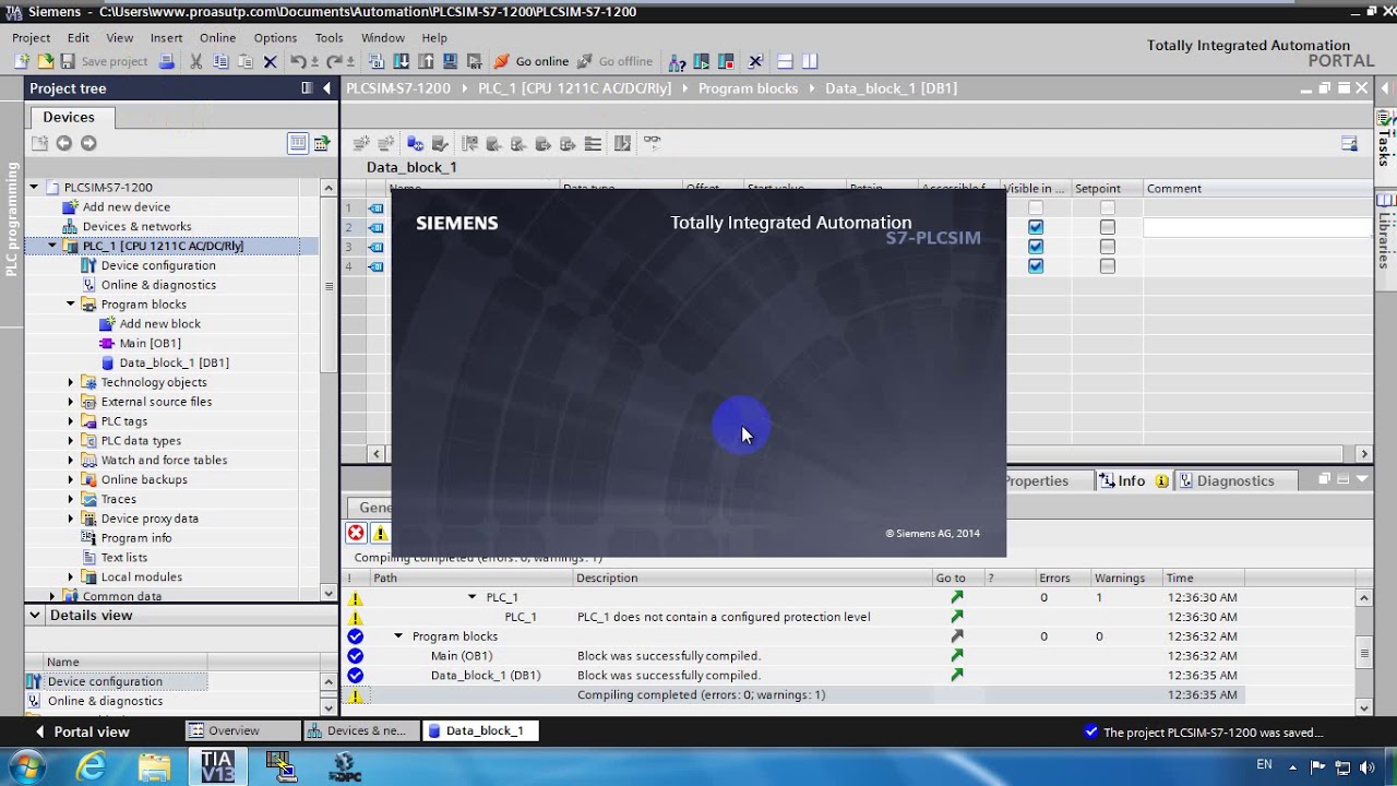 MasterSCADA v3.8. Настройка связи с ПЛК SIEMENS S7-1200