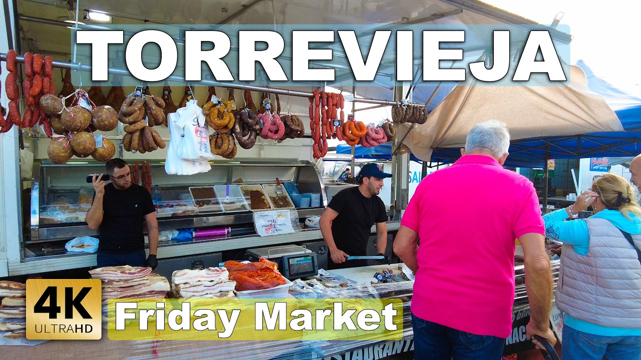 Friday Market - Torrevieja | Costa Blanca - Walking tour 2024 [4k 60fps]