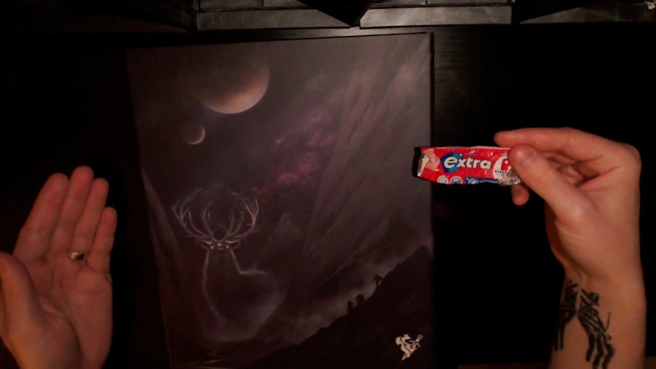 DAGGERHEART CARDS! ASMR gum chewing, relaxing male whisper triggers, asmr chewing, asmr mouth sounds