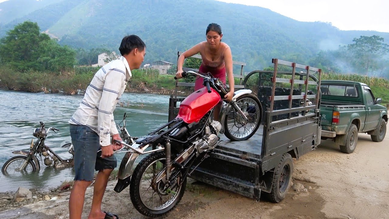 Genius Girl Takes on a Completely Flood Ruined 110cc Win Engine and Brings It Back to Life