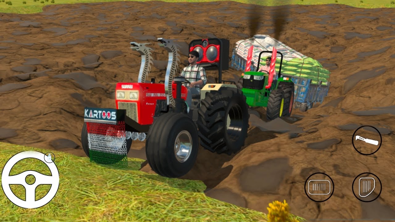 Swaraj Tractor John Deere Tractor ko nikaalega kichad  mein 😱 #bike #yamaha#ktm