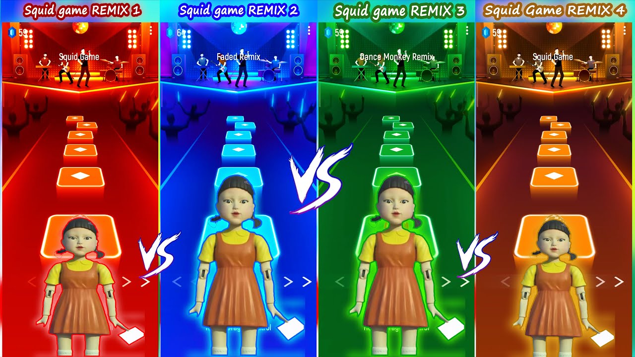 Squid Game Song - Squid game Remix - 4 BEST Remix squid game | Tiles hop