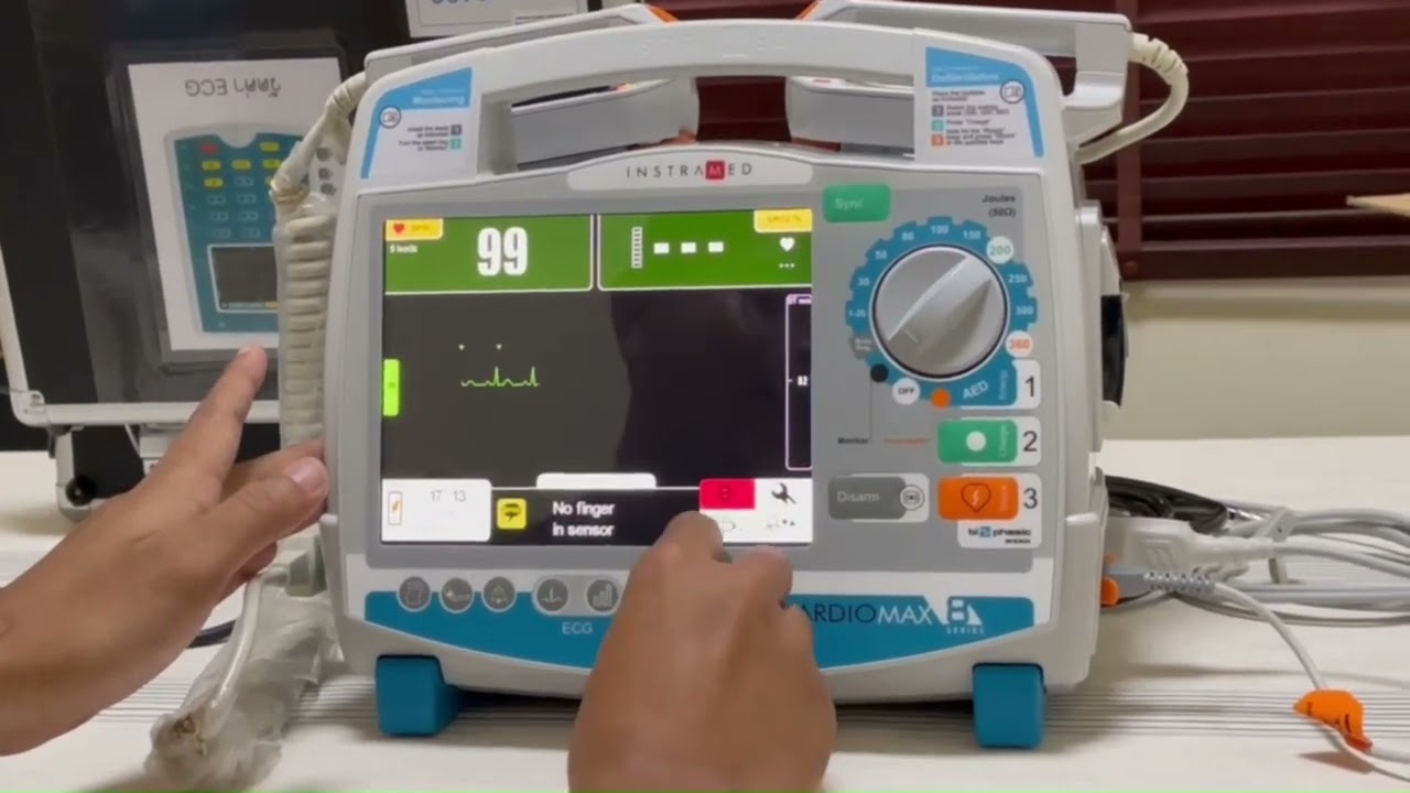 [PCP]วิธีการใช้งานเครื่อง Defibrillator ยี่ห้อ Instramed รุ่น Cardiomax 8