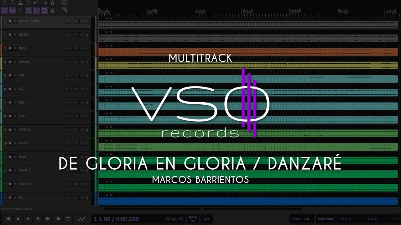 MULTITRACK - De Gloria En Gloria / Danzaré - Marcos Barrientos