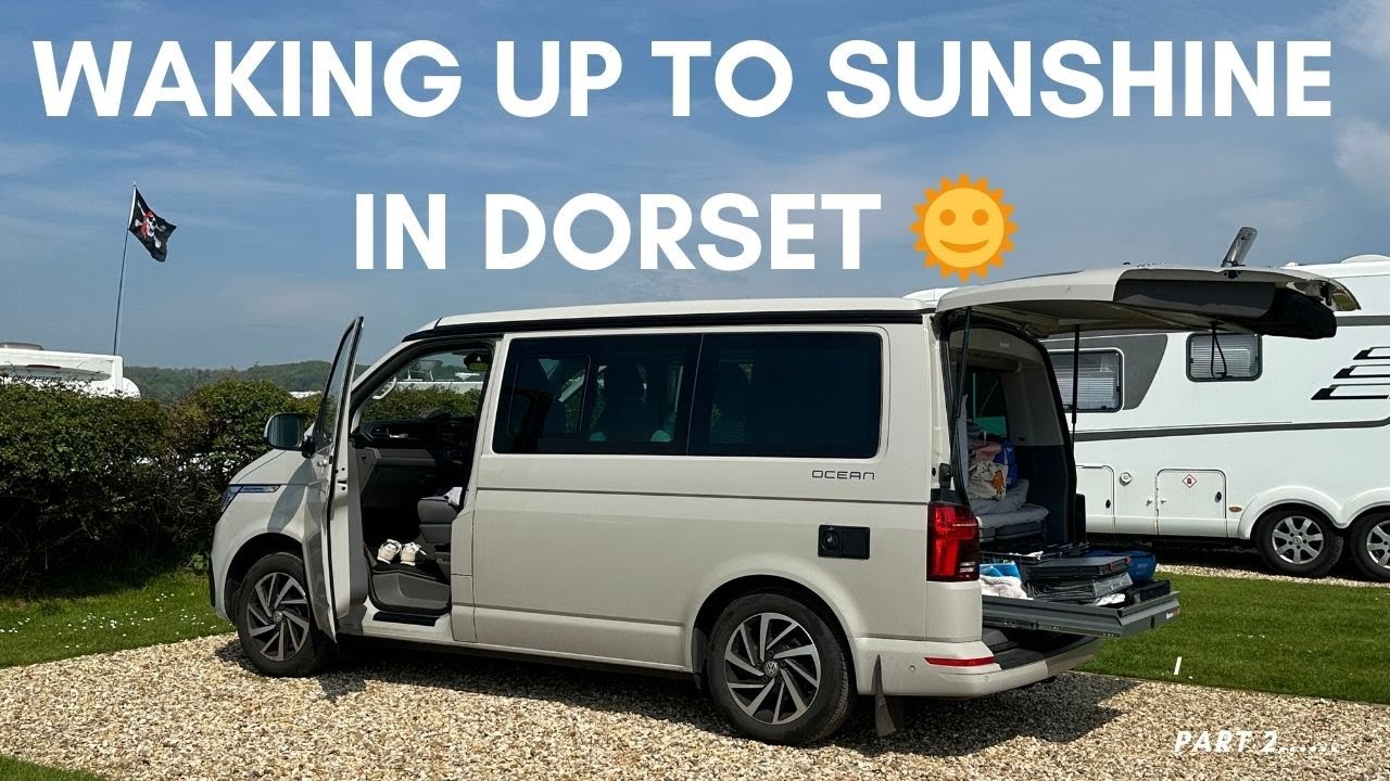 VW California Ocean Campervan Adventure: Trip to Dorset’s Highlands End Holiday Park in the sunshine