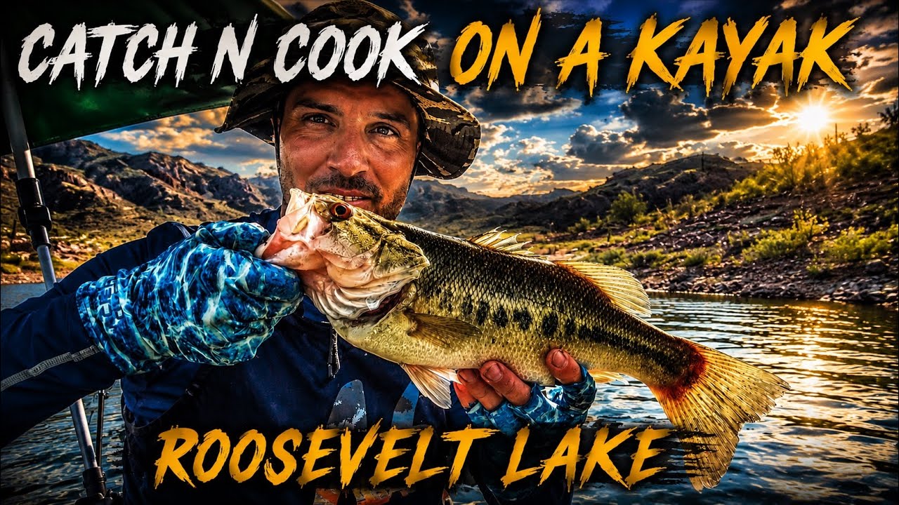 4K CATCH N COOK ON THE KAYAK! Roosevelt Lake, Arizona