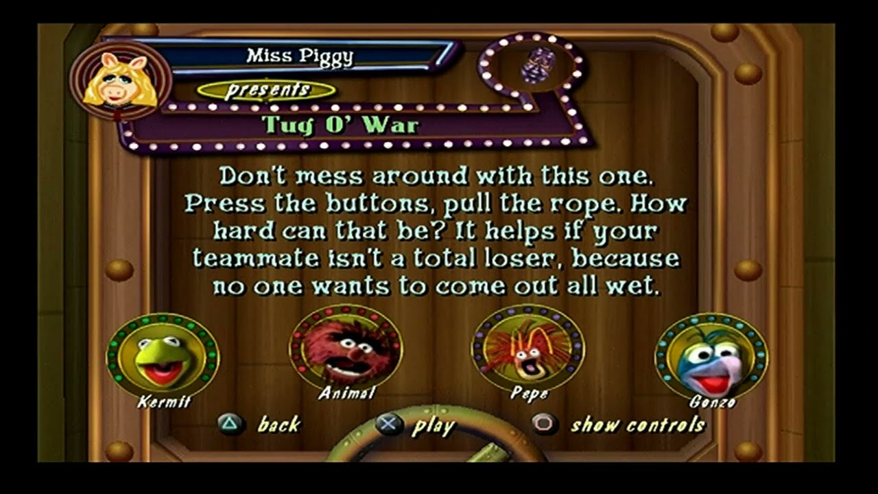 Muppets Party Cruise PS2 Minigame Intro Dialogue