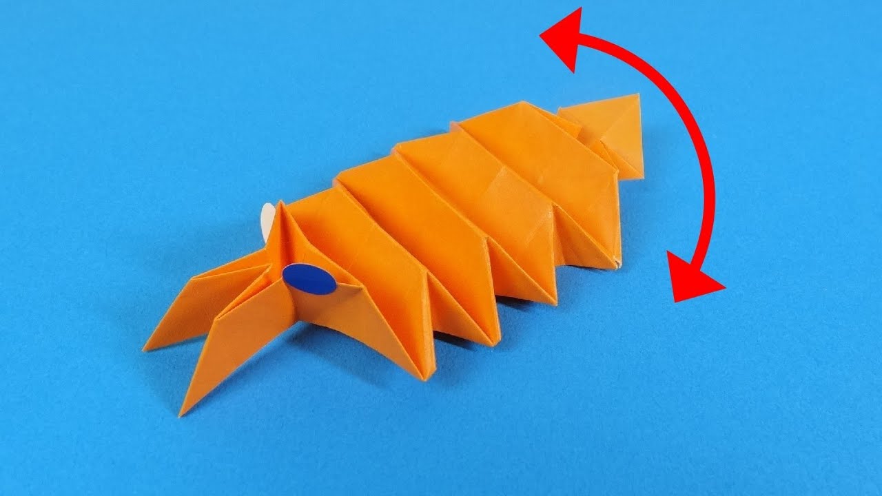 遊べる折り紙「アノマロカリス」Origami Toy 