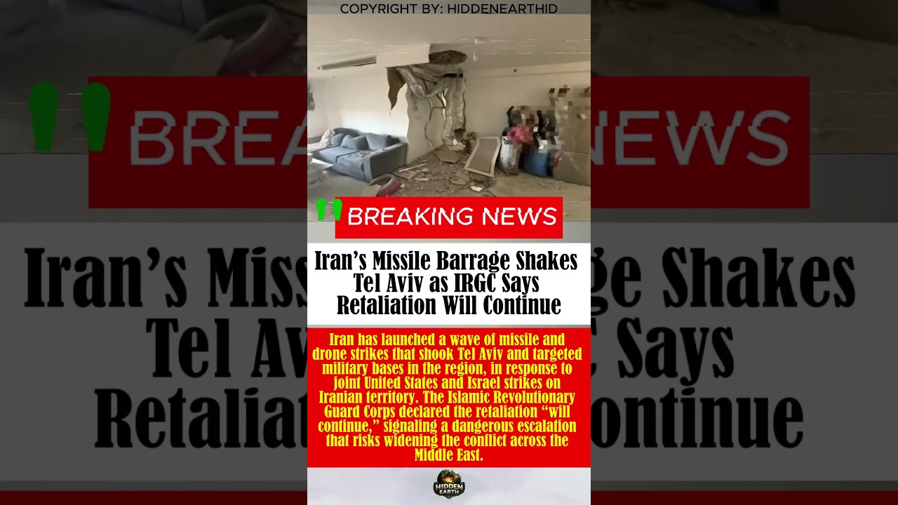 Iran&rsquo;s Missile Barrage Shakes Tel Aviv as IRGC Says Retaliation Will Continue