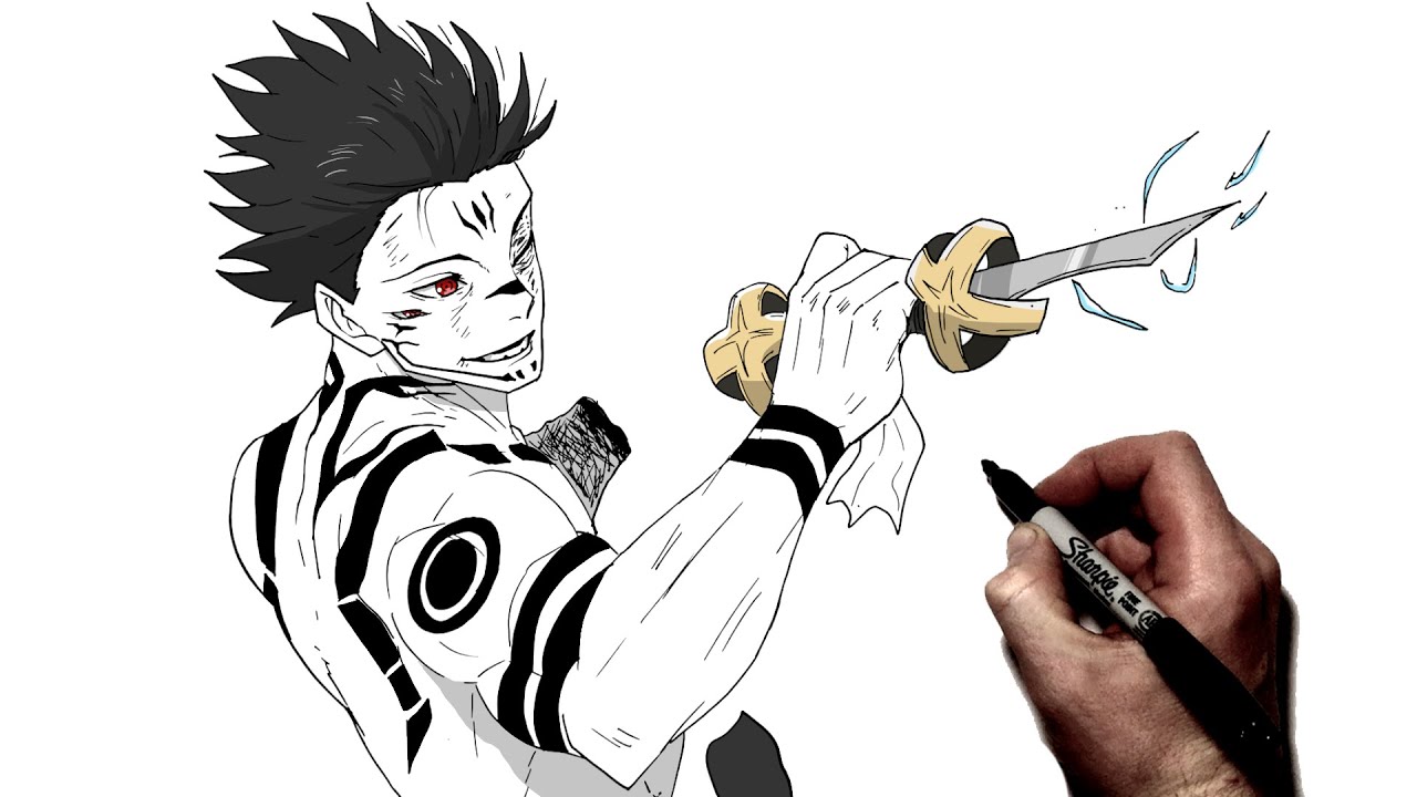 How To Draw Sukuna Kamutoke | Step By Step | JJK