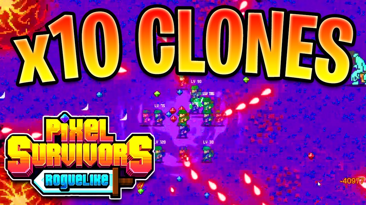 I Got An Armada of Allies! x10 Clones! | Pixel Survivors: Roguelike