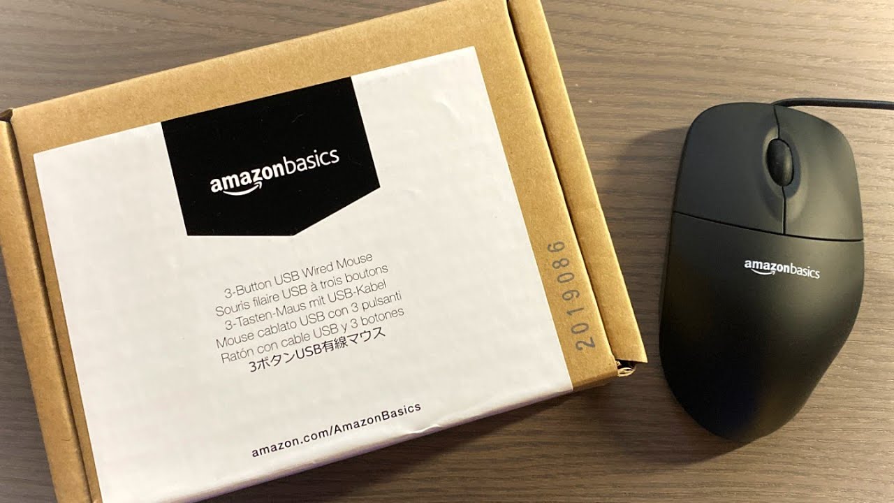 AmazonBasics 3-Button USB Wired Mouse Unboxing!
