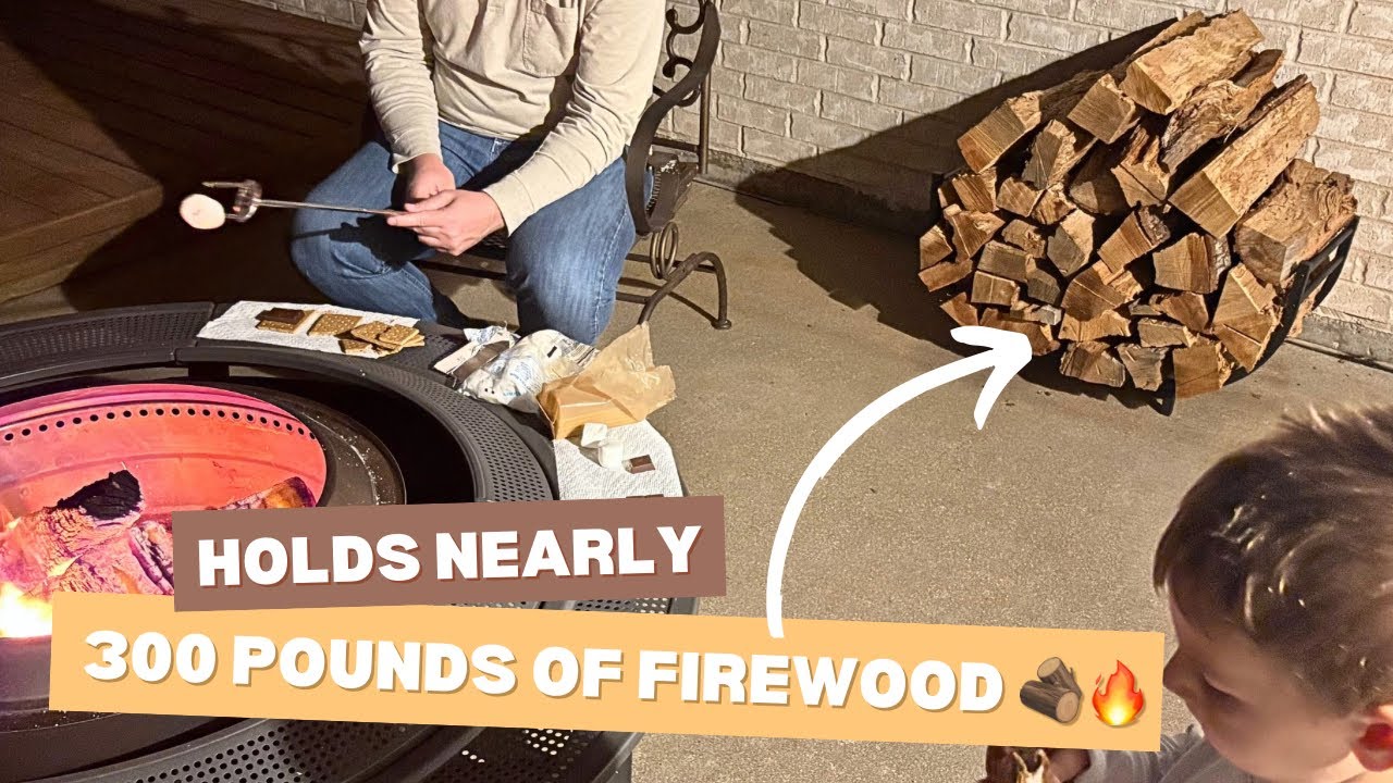 Built to withstand the elements and 300 pounds of firewood storage
