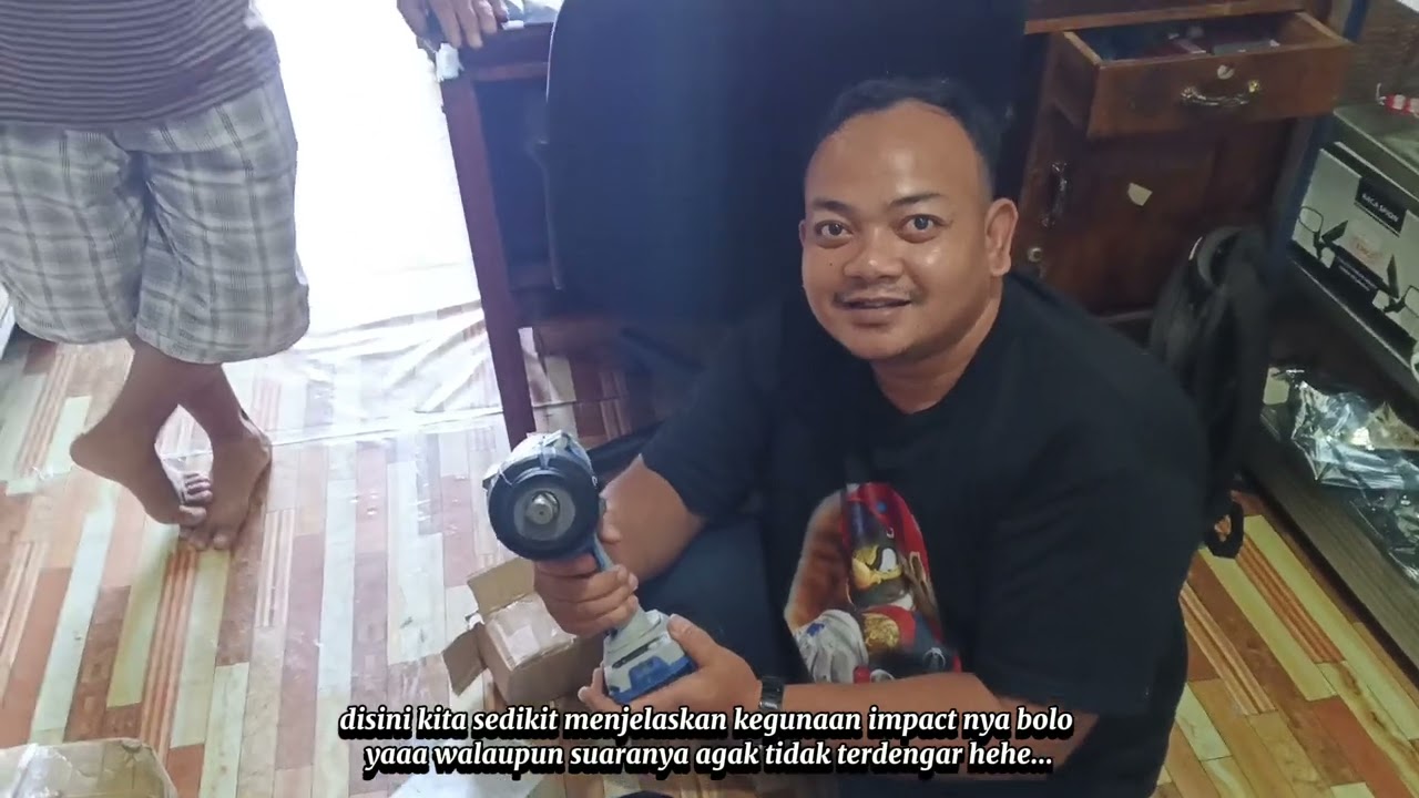 Unboxing alat impact Baterai kamolee 4100 Nm