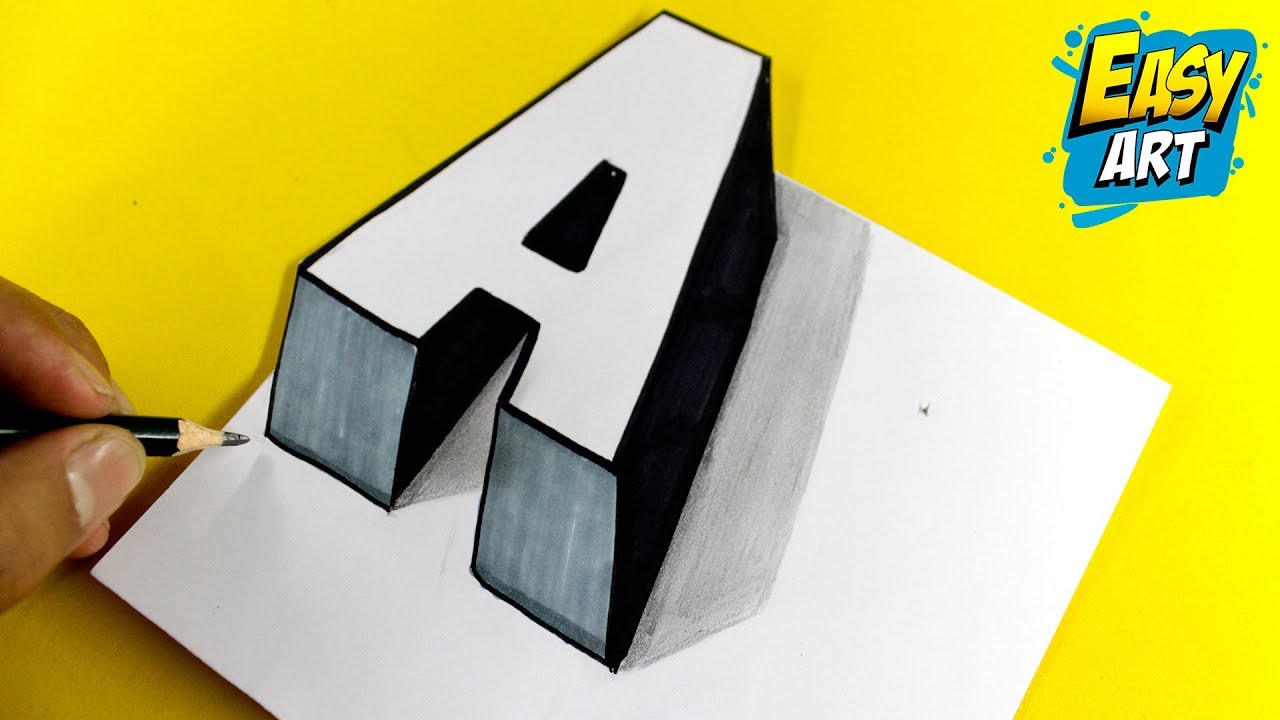 КАК рисовать 3D ПИСЬМА ПИСЬМО 🔴 Нарисуйте красивые 3D буквы