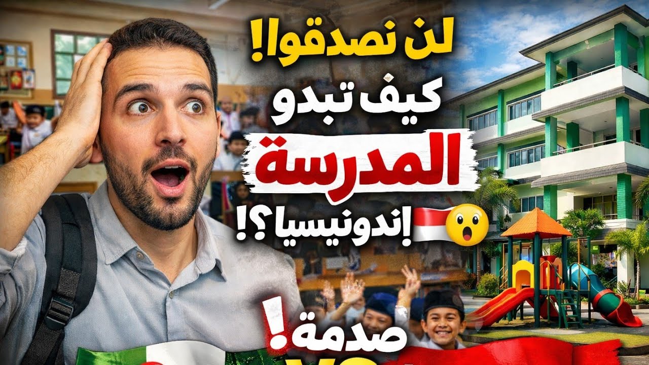 لن تصدقوا كيف تبدو المدرسة التي أعمل بها في إندونيسيا! 😮🇮🇩 #الجزائري_في_الغربة #فلوق #اندونيسيا 