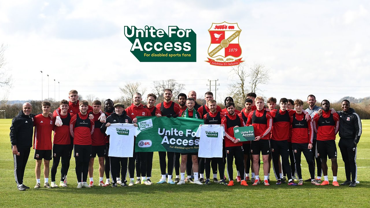 Swindon Town and Level Playing Field unite for Unite for Access' latest campaign