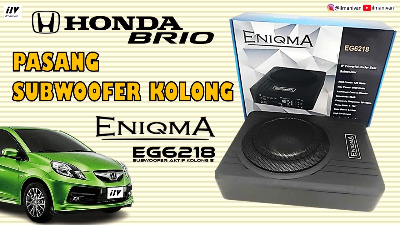 HONDA BRIO PASANG SUBWOOFER KOLONG