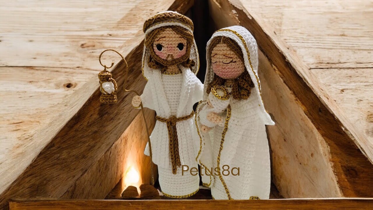 Como tejer la Sagrada Familia 2o. video Amigurumis by Petus 🌹