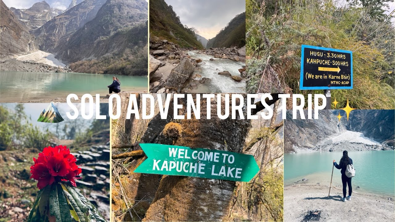 First solo trip 📌🏔️ Pokhara -Siklesh-Kapuche lake #adventure #mountains #kapuchelake