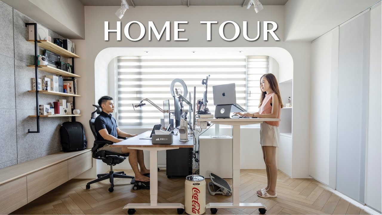 House Tour｜23 坪老屋翻新，現代科技人的家，生活與工作融合的 Apple 風格設計（智能工作宅裝潢開箱 - 上）