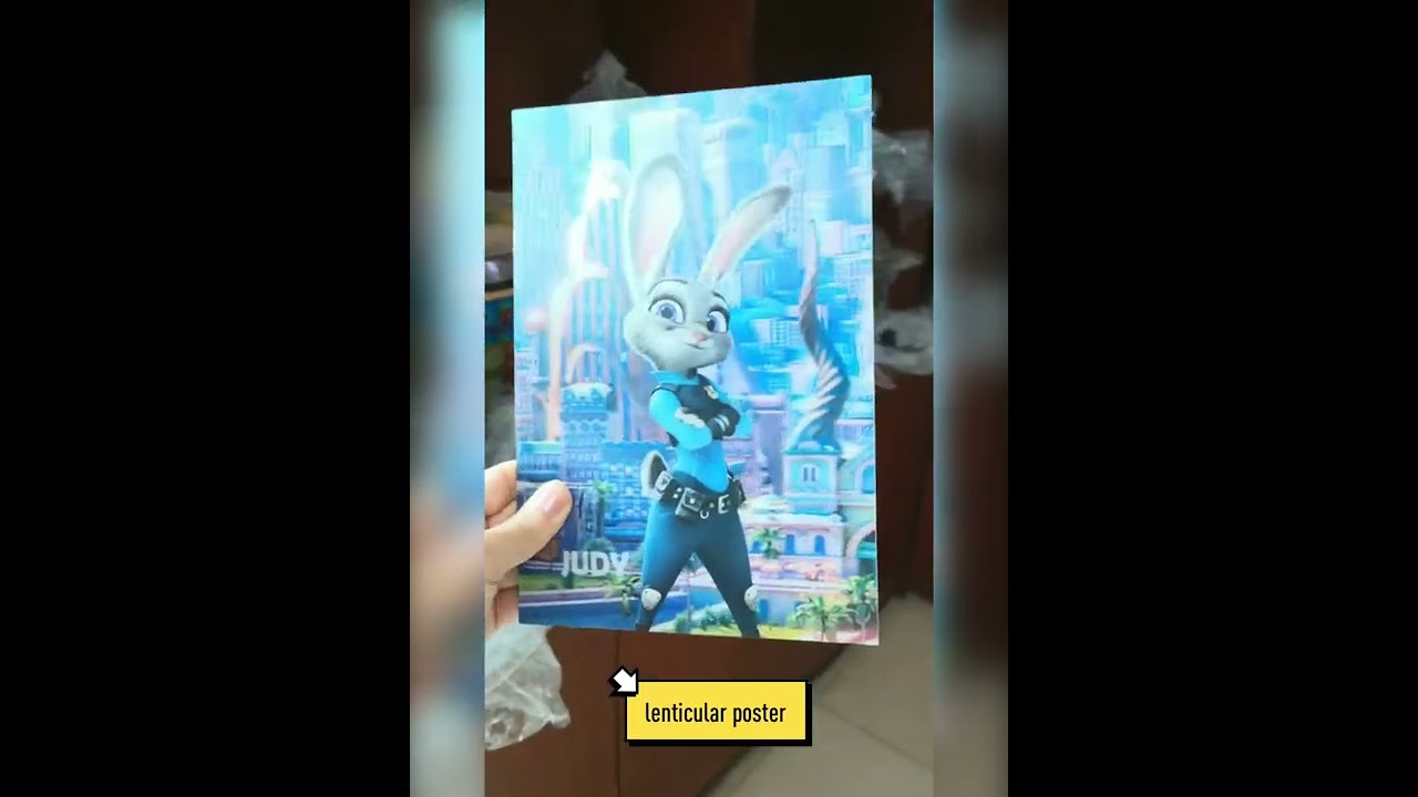 3D Lenticular Flip Effect Poster Lenticular Printing Custom