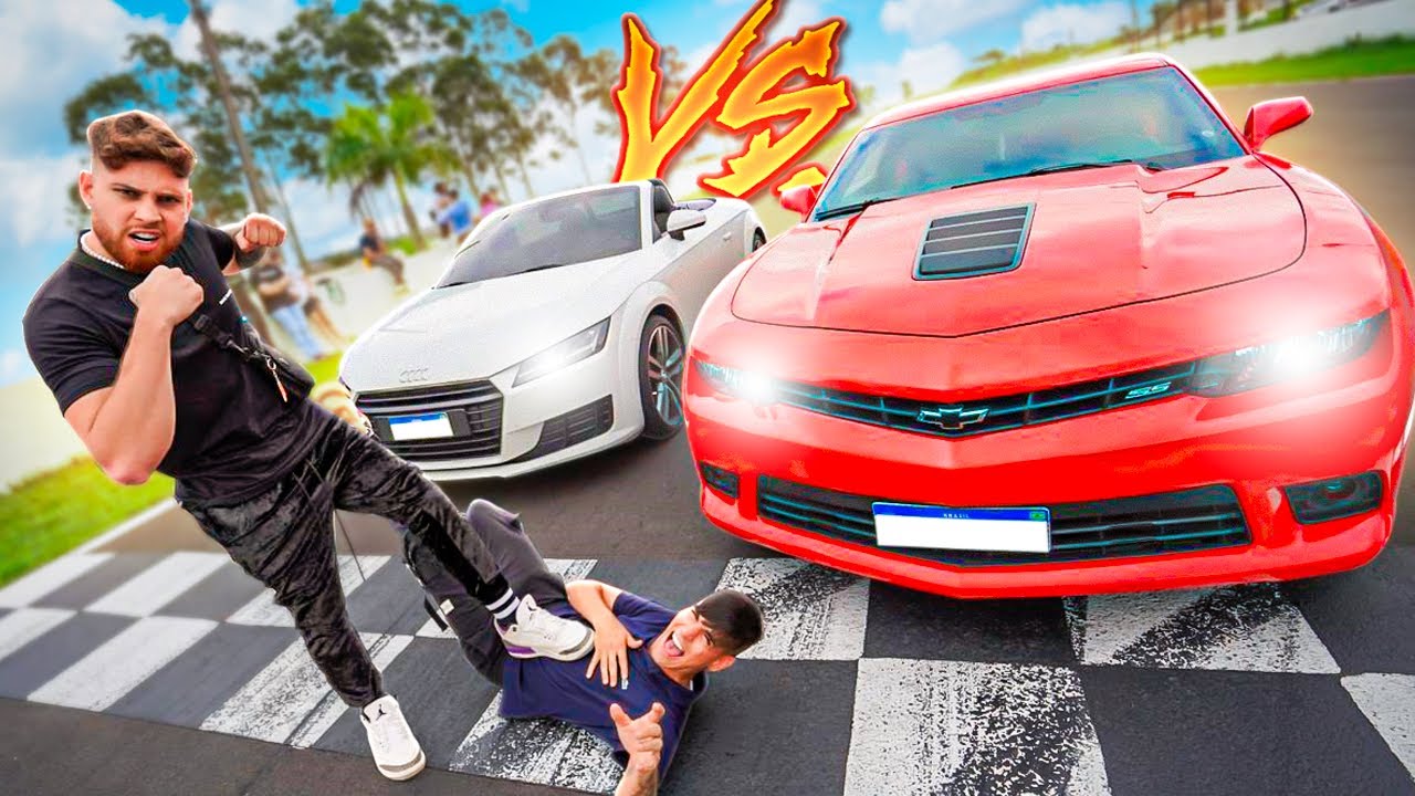 RACHA MEU CAMARO VS AUDI TT DO GUI !! 😈🔥 * nunca mais você vai me zoar depois desse vídeo *