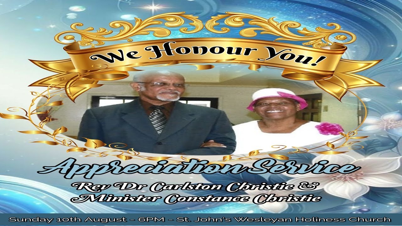 Service Of Appreciation for Rev. Dr. Carlston Christie and Min. Constance Christie
