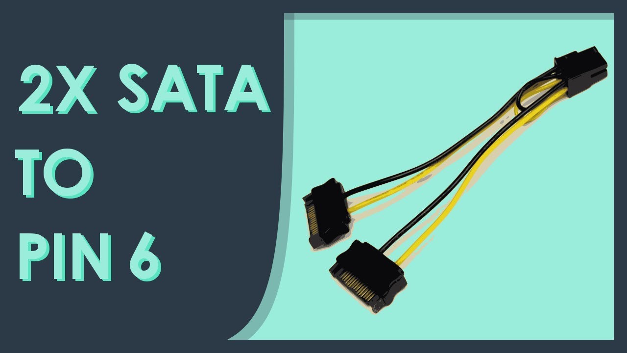 2 x Sata to 6 Pin PCIE Power Adapter for Graphics Cards || ASAP Tech