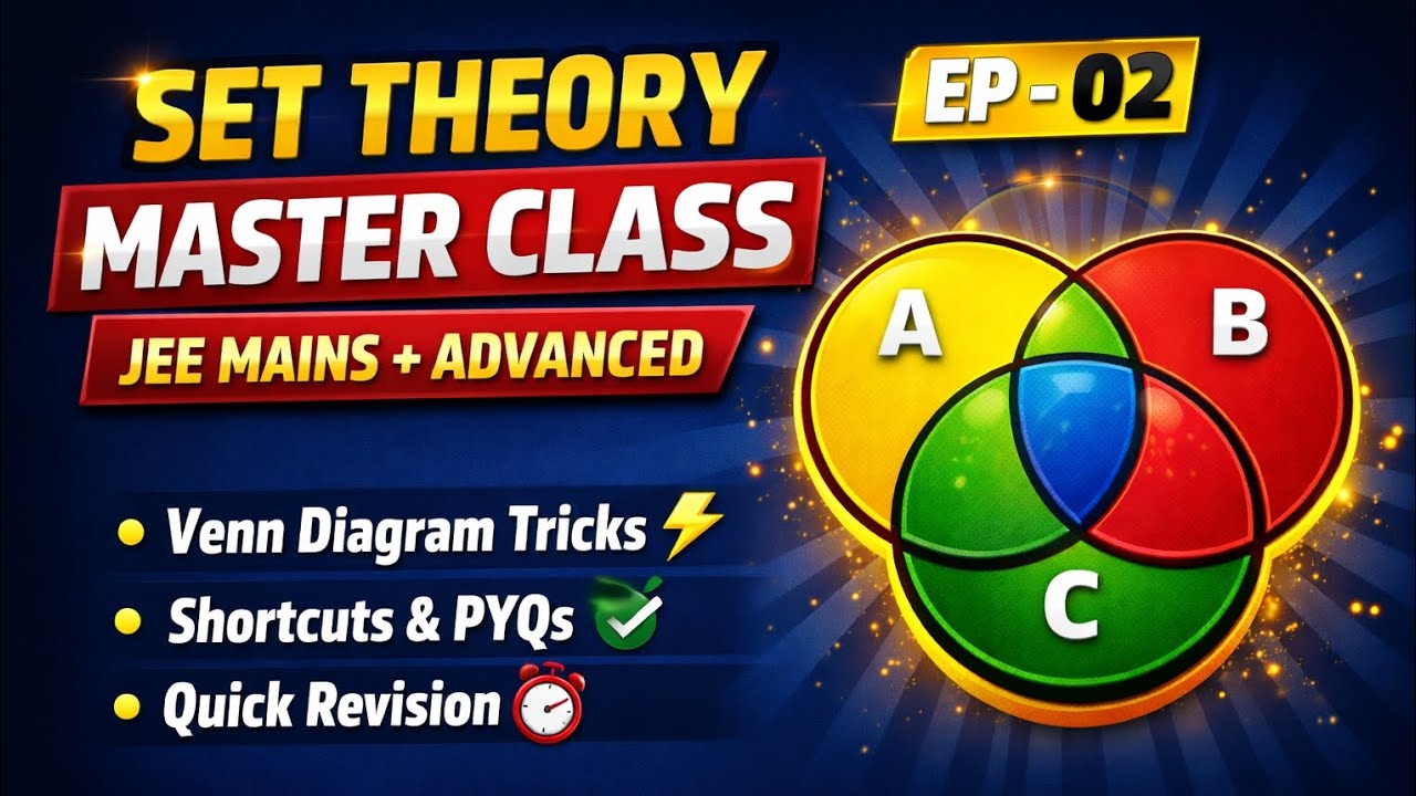 Set Theory Master Class EP-02 | Venn Diagram Tricks ⚡ | JEE Mains + Advanced PYQs 🔥