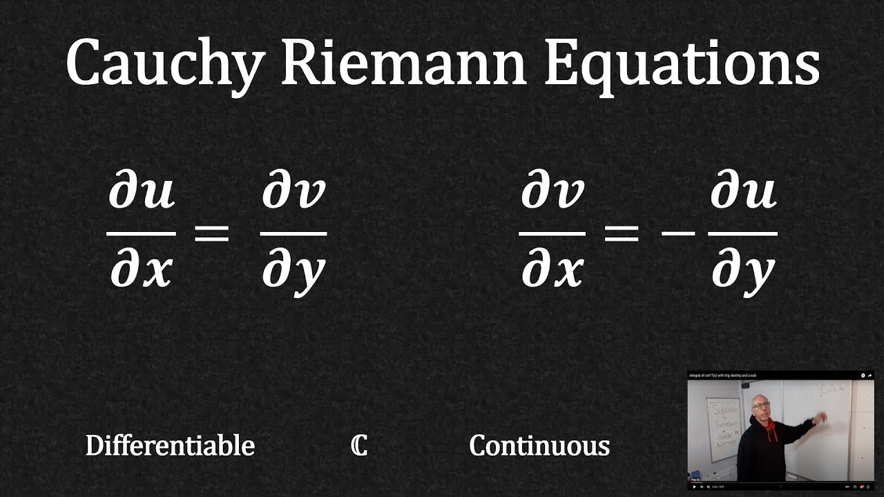 The Cauchy-Riemann Equations Complex Analysis
