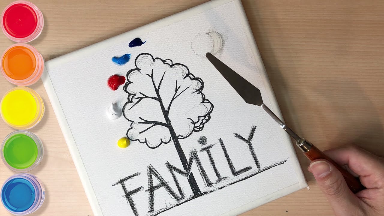 Sunset Family Painting Secrets | Canvas painting for beginners