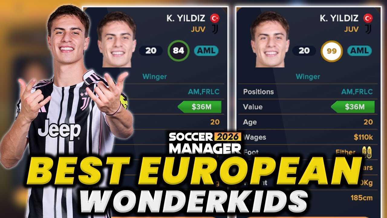 (SM26) Лучшие европейские вундеркинды | Soccer Manager 2026 Wonderkids