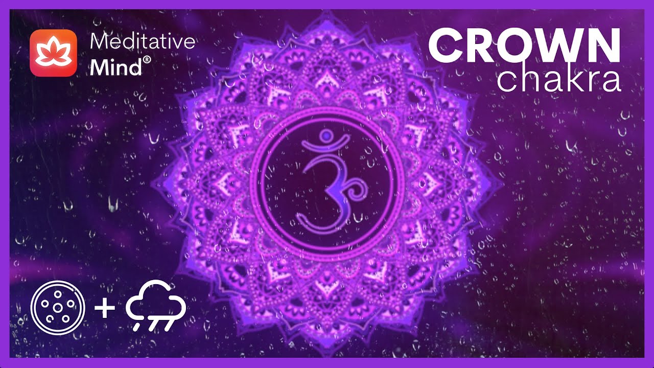 Crown Chakra Healing with HANG Drum + Rain Music || STOP Overthinking || Remove Mental Fog