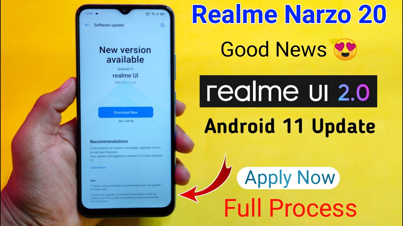 Realme UI 2.0 & Android 11 Update in Realme Narzo 20, Realme UI 2.0 Early Access Update For Narzo 20