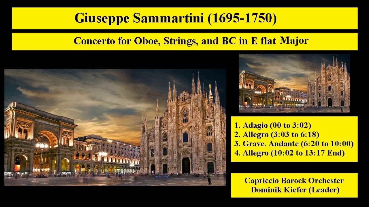 Giuseppe Sammartini (1695-1750) - Concerto for Oboe, Strings, and BC in E flat Major