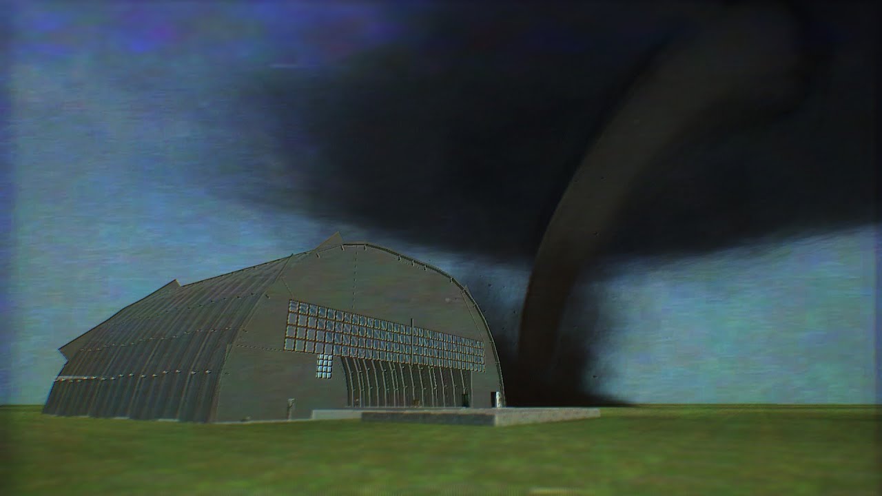 XTwisters 1 Against Aircraft Hanger - Garry's Mod Tornado Challenge 45