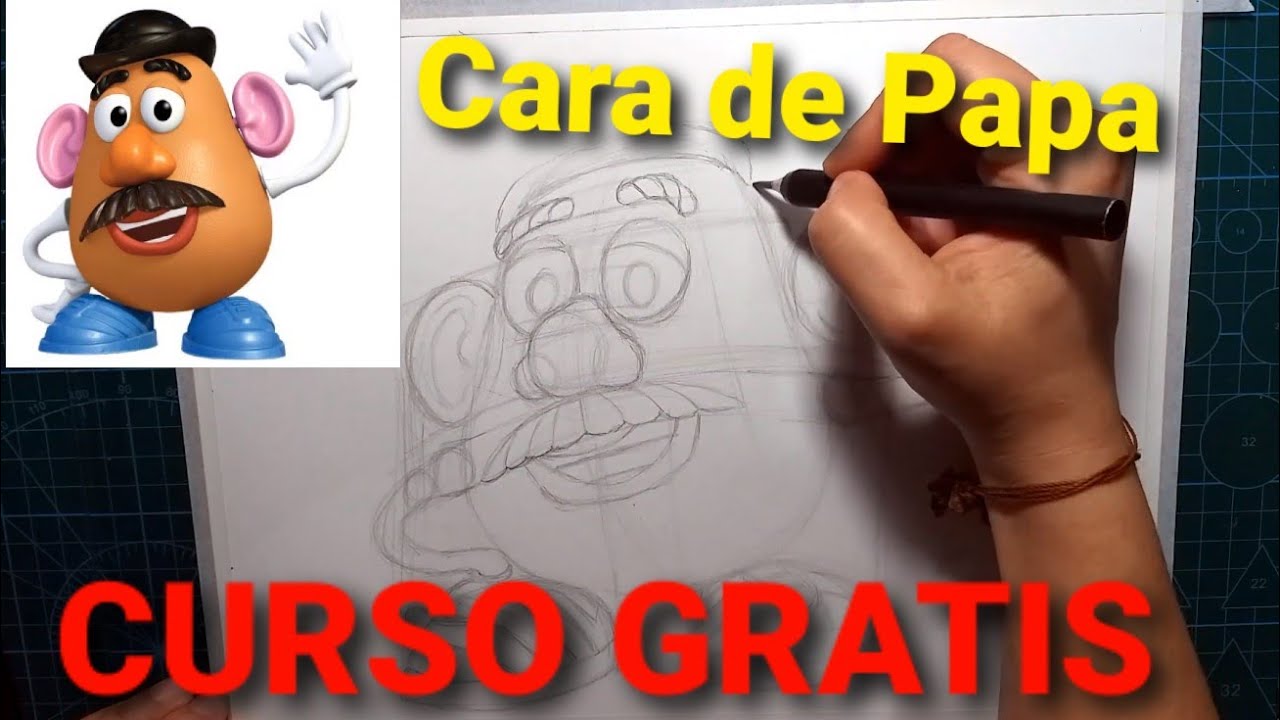 Curso de dibujo GRATIS, (clase 12, COMO DIBUJAR A CARA DE PAPA) PASO A PASO, toy story