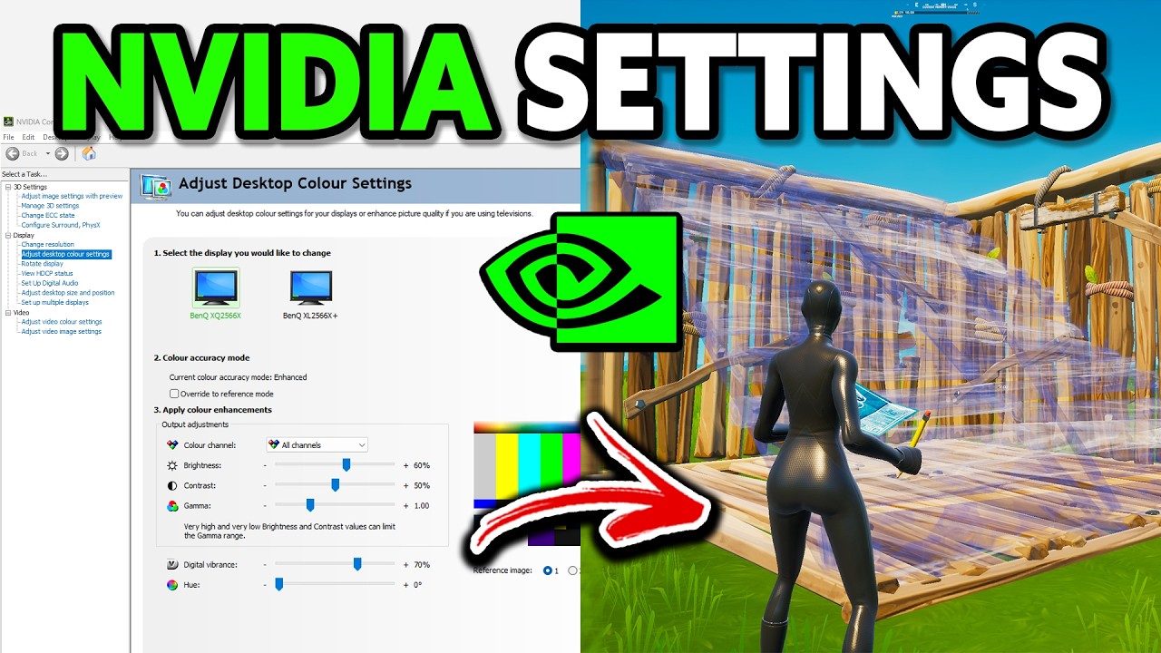 ЛУЧШИЕ настройки цвета в Панели управления NVIDIA для Fortnite!