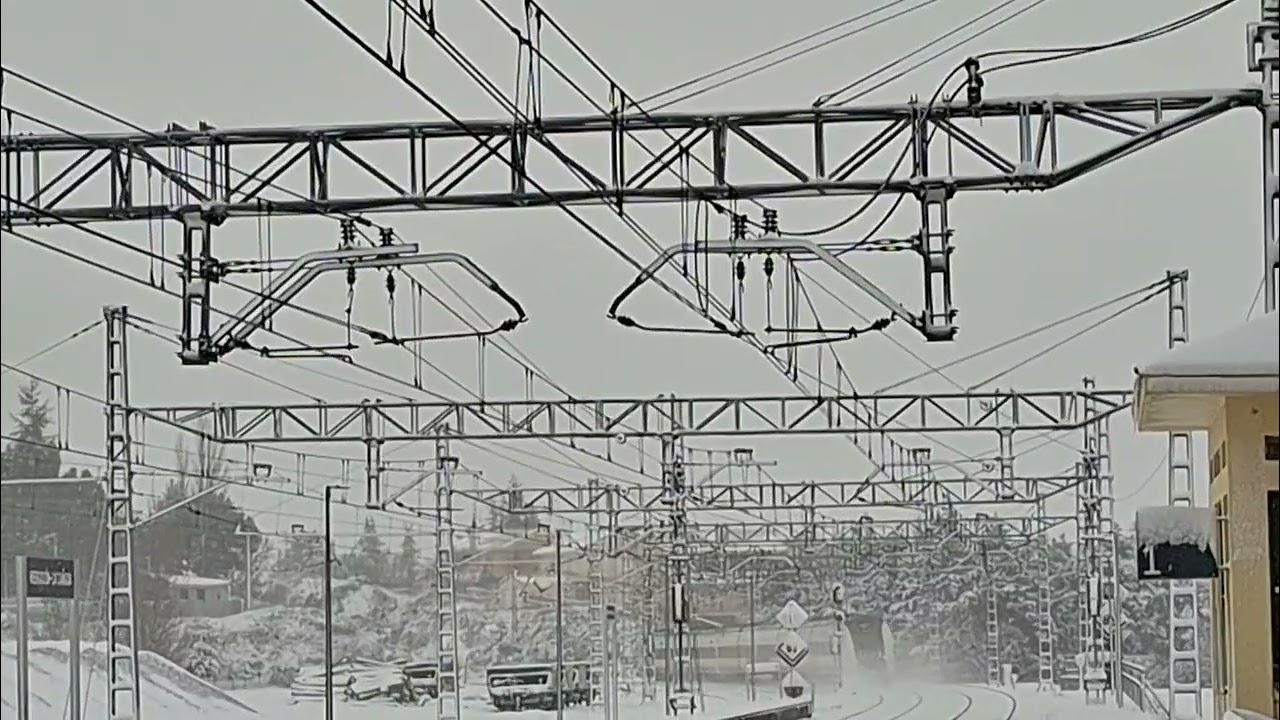 Trenes por La Cañada, trenes en la nieve, 17/01/2026