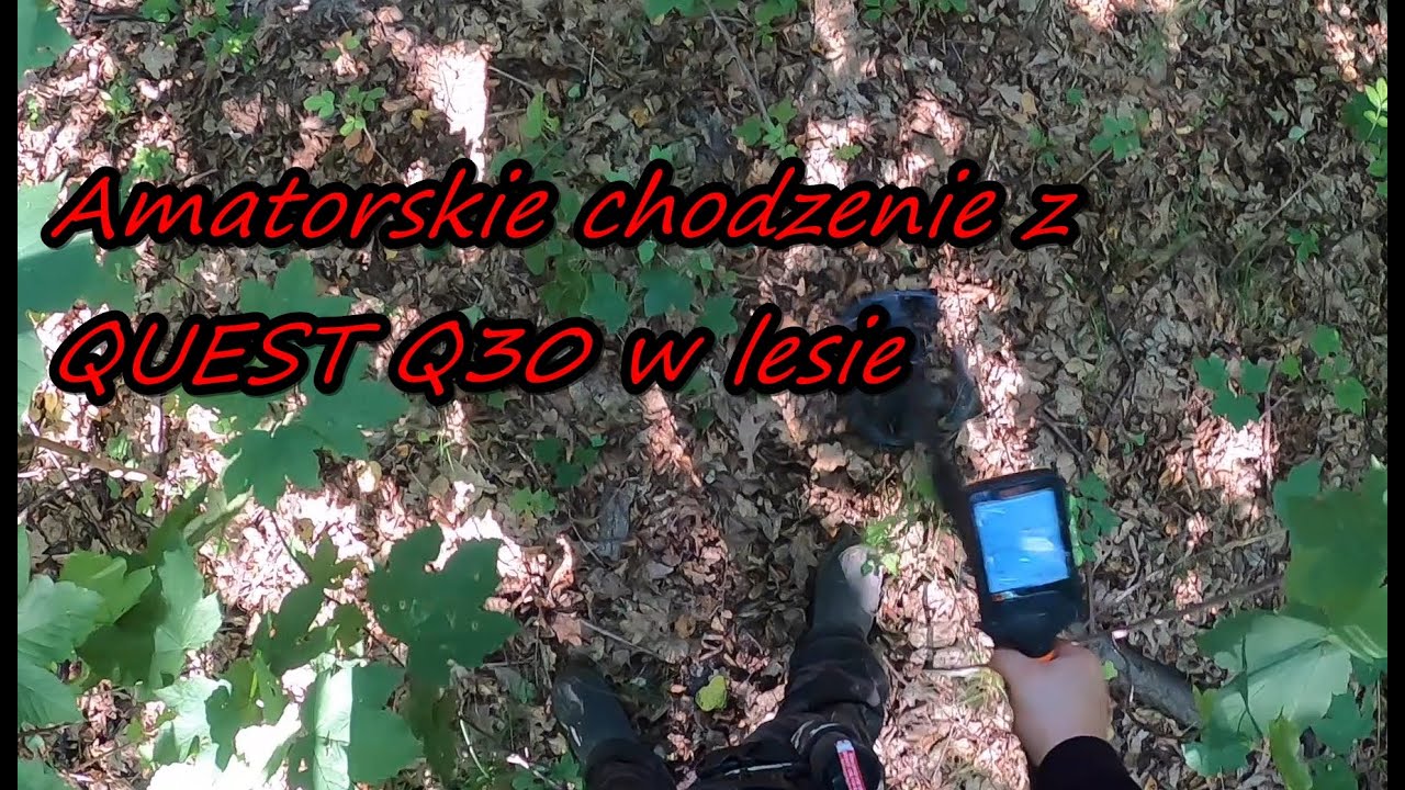 Amatorskie chodzenie z Quest Q30 w lesie.