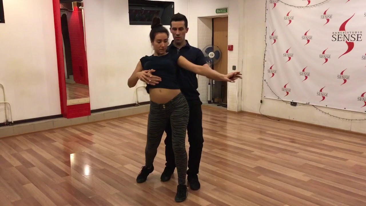 Bachata. Shadow step. With account